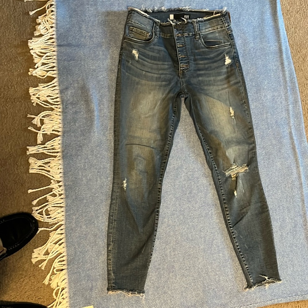 Kut from the Kloth distressed skinny jeans